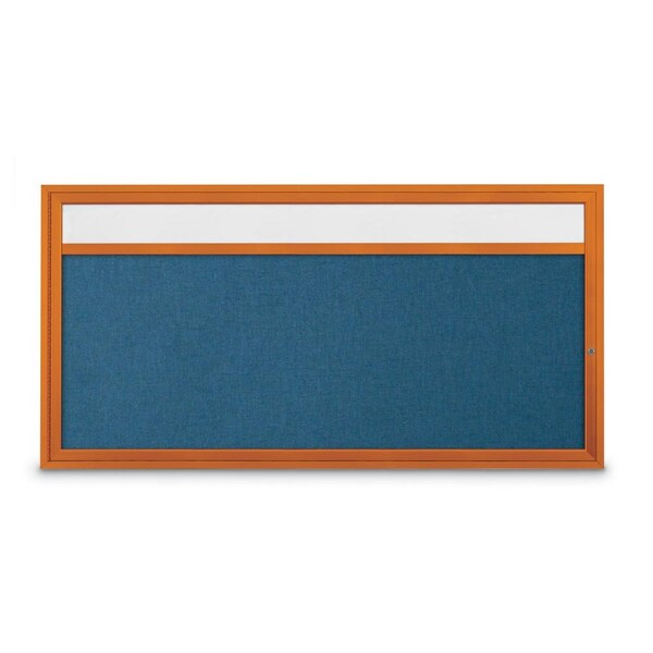Slim Enclosed Corkboard, 36"x36", Black Alum Frame/Medium Grey